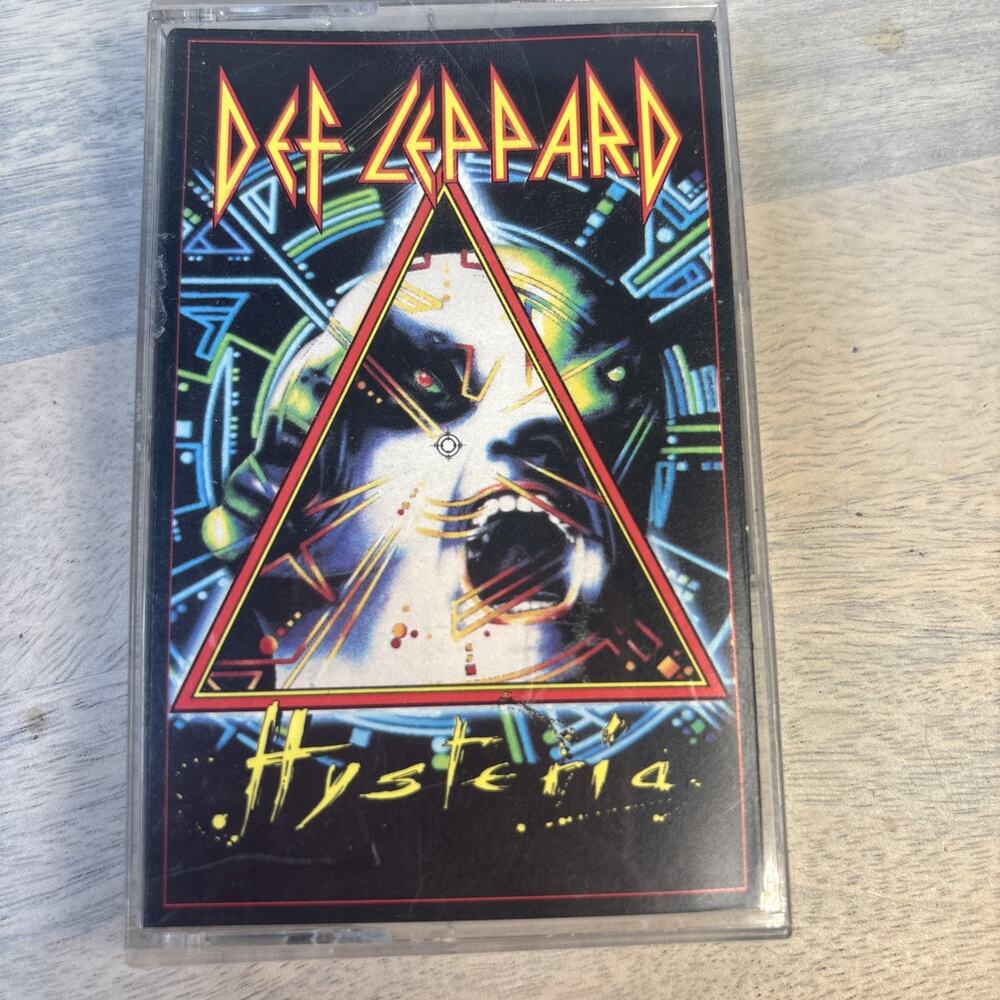 Def Leppard Hysteria Cassette Tape 1987 Mercury Vintage 80s Hair Metal Rock